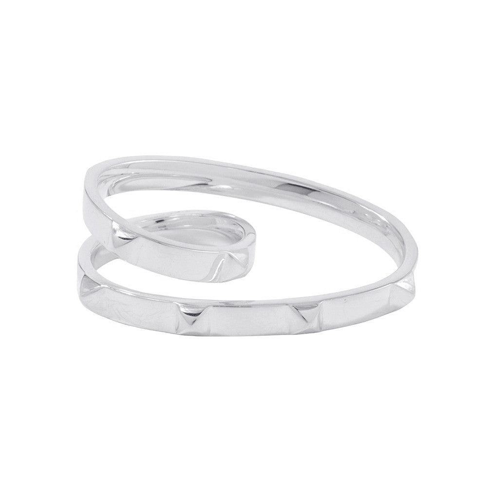 HERMES Crew de H Double Finger Ring Size 53/#13H125631B SV925