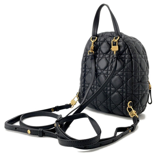 Dior Cannage Backpack BlackM9222UNGF Lambskin Size Mini