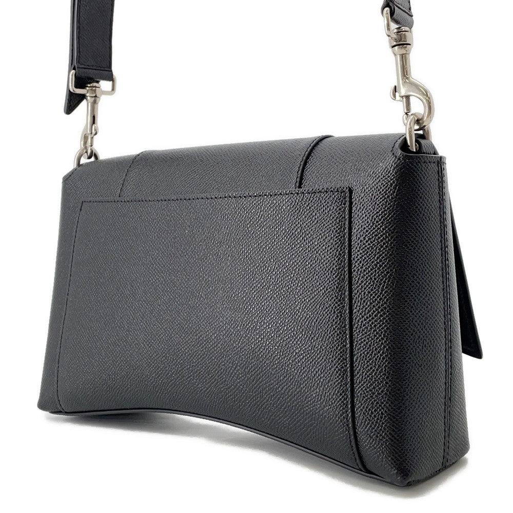 BALENCIAGA Downtown Shoulder Bag Black736472 Leather Size XS