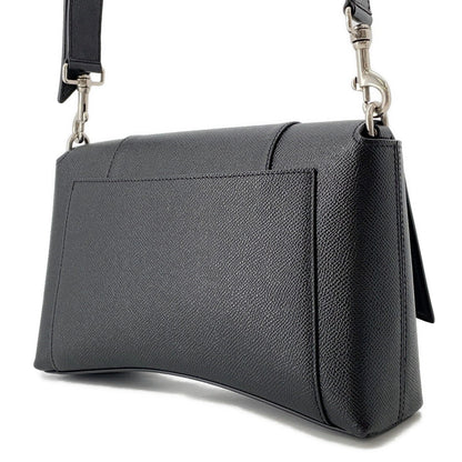 BALENCIAGA Downtown Shoulder Bag Black736472 Leather Size XS