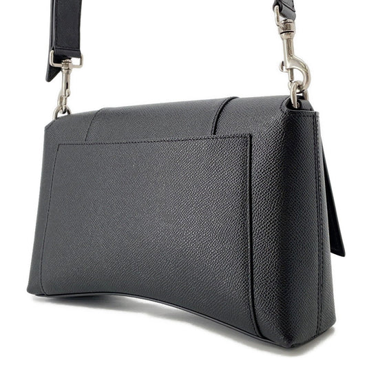 BALENCIAGA Downtown Shoulder Bag Black736472 Leather Size XS