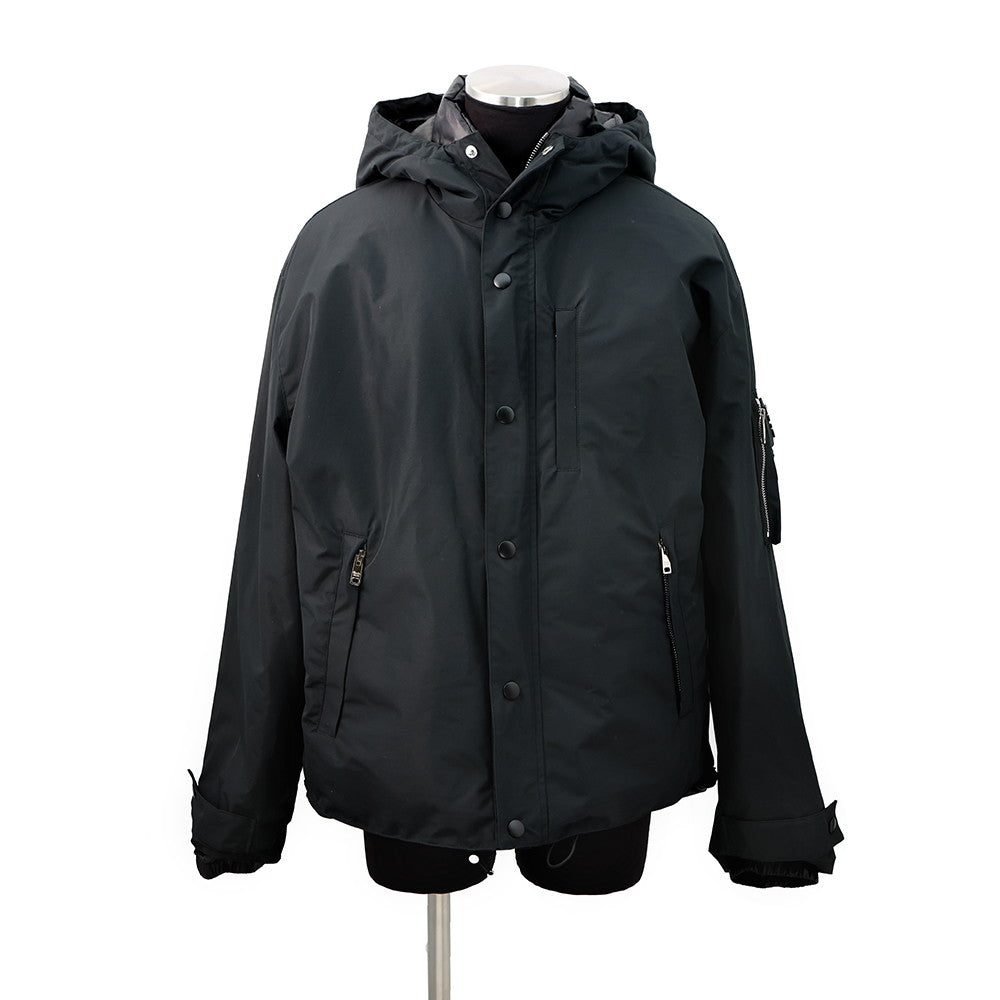 PRADA Hooded Technical Fabric Down Jacket Size M BlackSGC689 Polyester100%