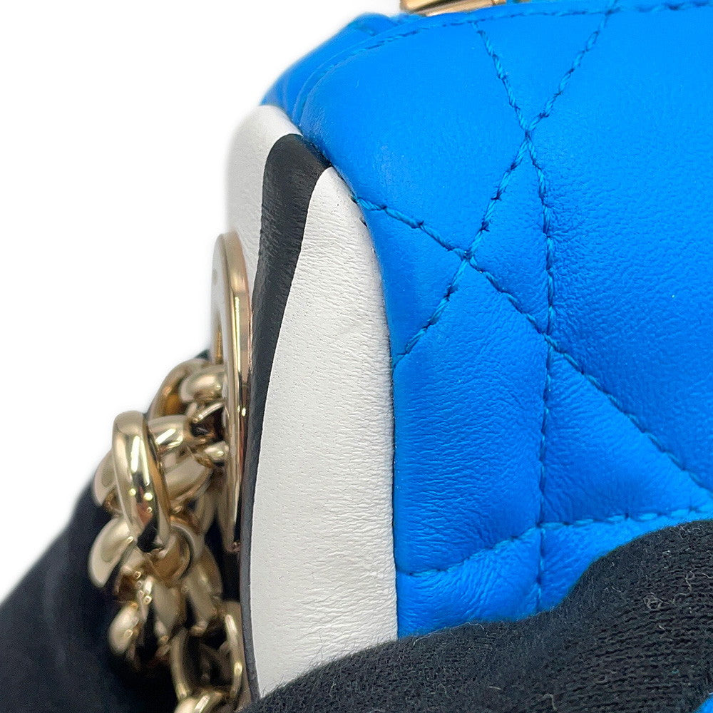 Dior Macrocannage Vibe Hobo Bag Blue/WhiteM7200ODDO Lambskin Size Small
