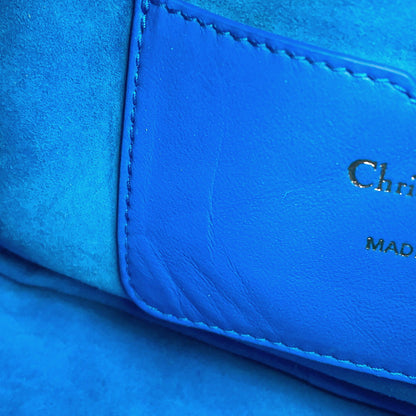 Dior Macrocannage Vibe Hobo Bag Blue/WhiteM7200ODDO Lambskin Size Small