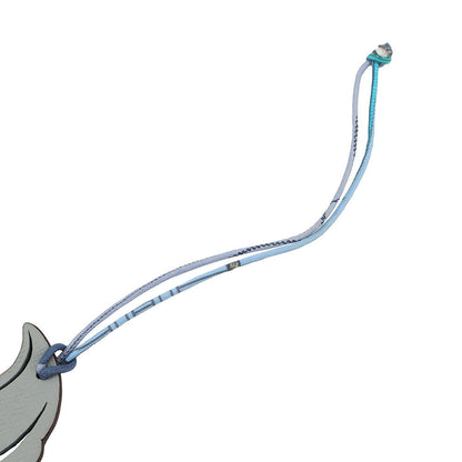 HERMES Petit H Bag Charm Soft Cream Gris Mouette/Blue Navy Epsom Togo Leather