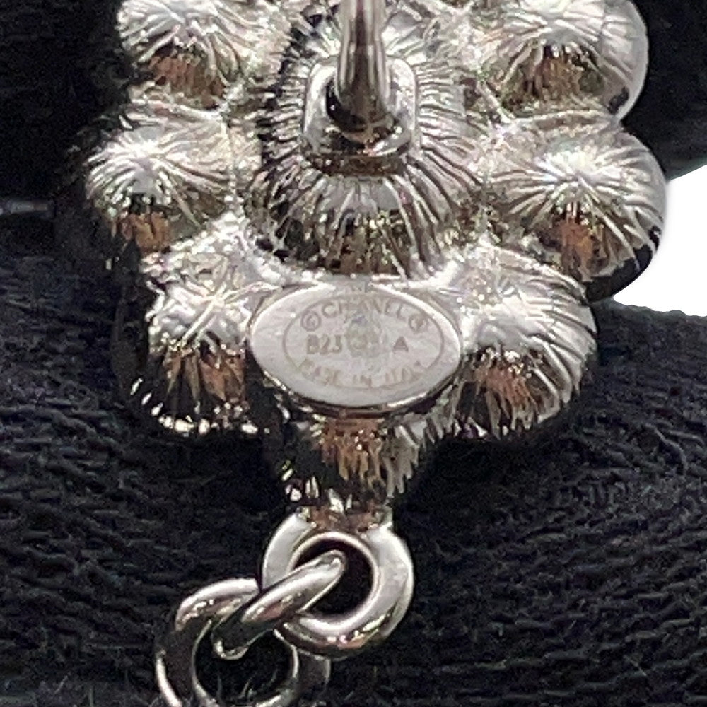 CHANEL CC Logo Pearl Earrings SilverABB141 Metal Rhinestone Faux Pearl