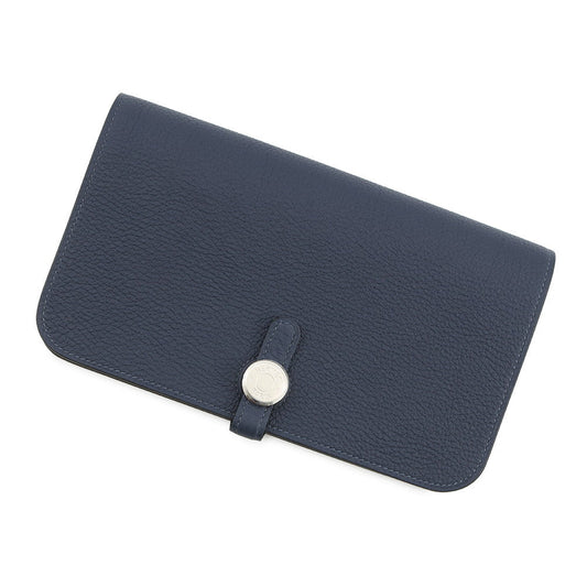 HERMES Dogon Duo blue navy Togo Leather