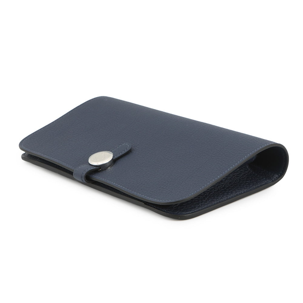 HERMES Dogon Duo blue navy Togo Leather