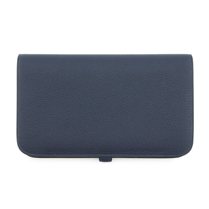 HERMES Dogon Duo blue navy Togo Leather