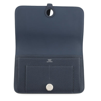 HERMES Dogon Duo blue navy Togo Leather
