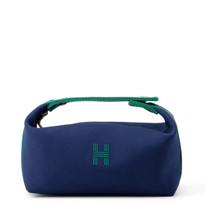 HERMES Brid a Black Marine Canvas Size PM