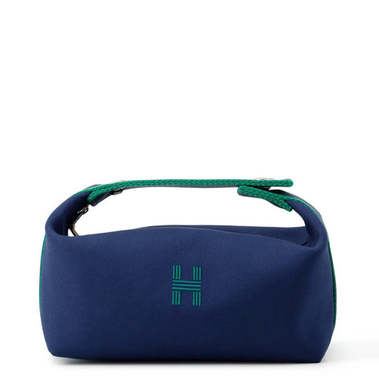 HERMES Brid a Black Marine Canvas Size PM