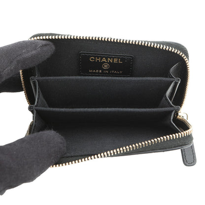 CHANEL Matelasse zip coin purse BlackAP4729 Lambskin/Rhinestone