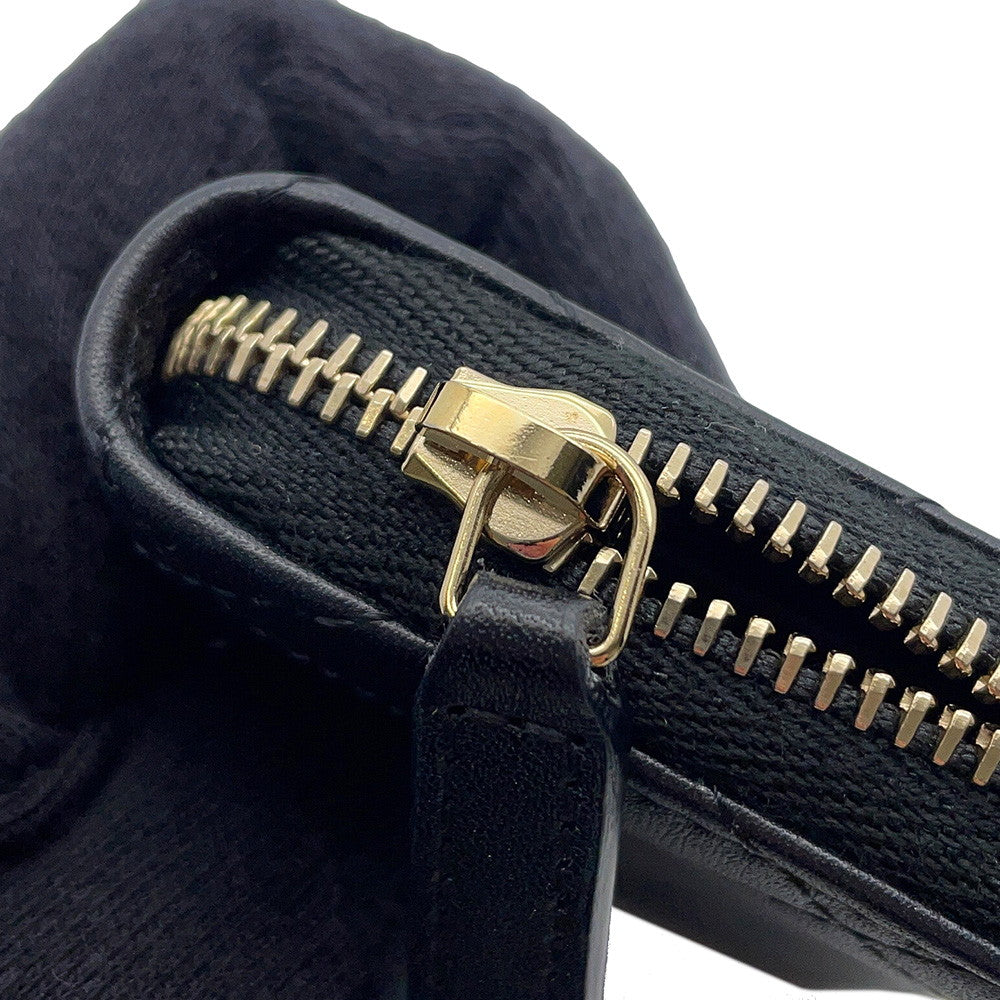 CHANEL Matelasse zip coin purse BlackAP4729 Lambskin/Rhinestone