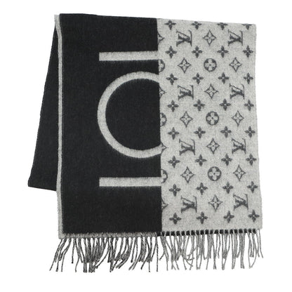 LOUIS VUITTON Scarf・LV Split NoirM70924 Cashmere100%