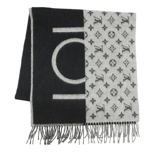 LOUIS VUITTON Scarf・LV Split NoirM70924 Cashmere100%