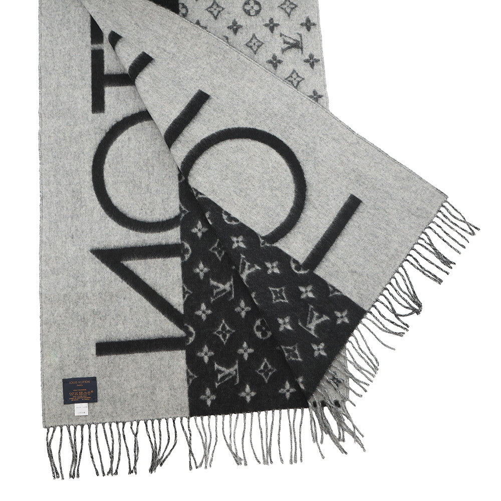LOUIS VUITTON Scarf・LV Split NoirM70924 Cashmere100%
