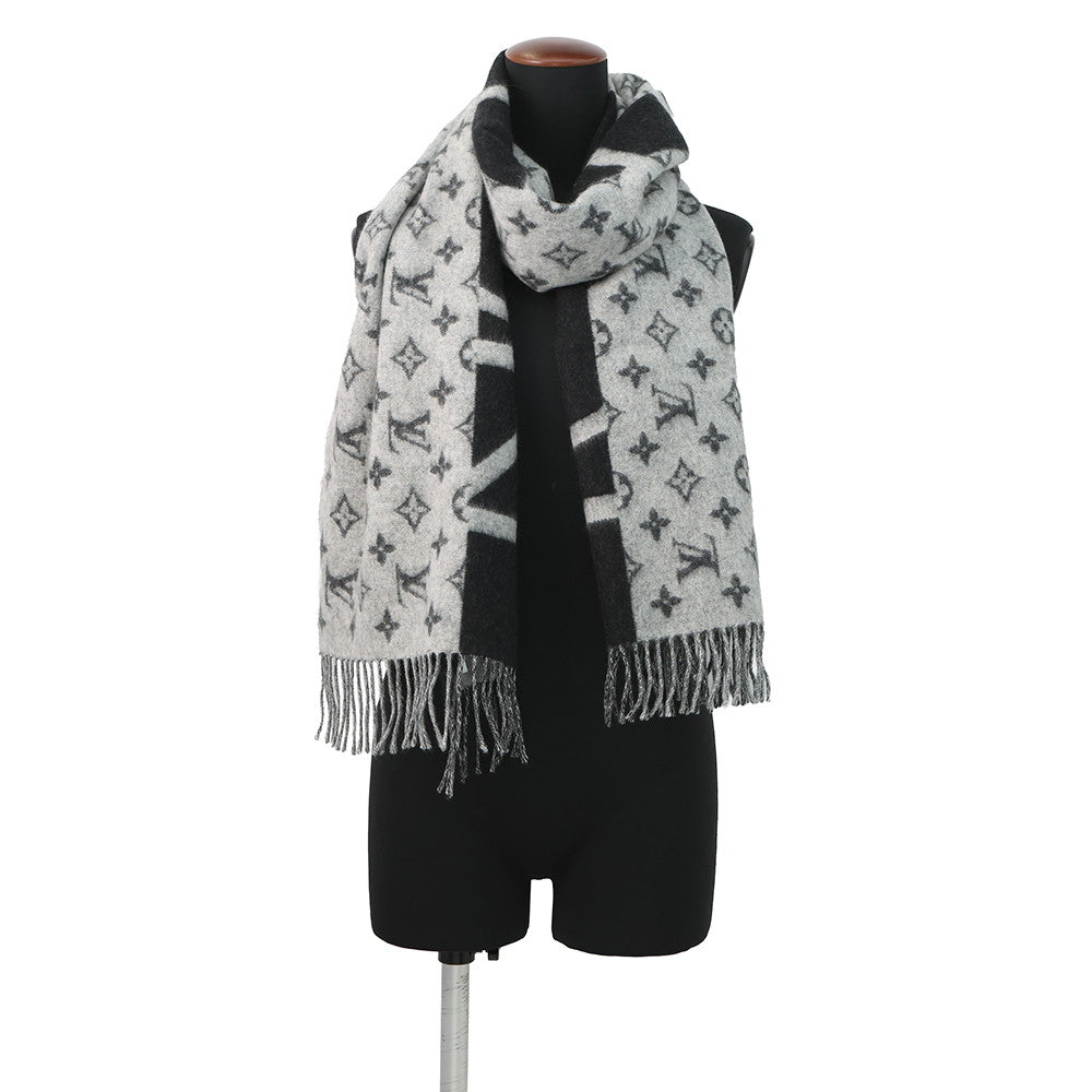 LOUIS VUITTON Scarf・LV Split NoirM70924 Cashmere100%