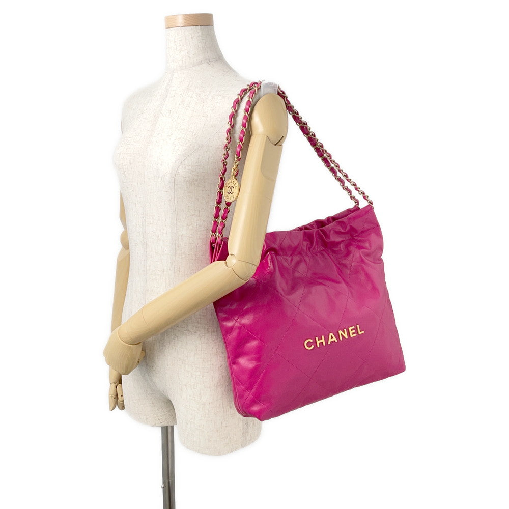 CHANEL CHANEL22 PinkAS3260 shiny calf Size Small