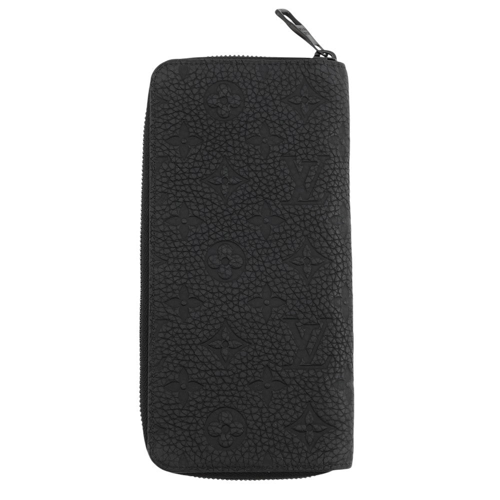 LOUIS VUITTON Zippy wallet Vertical NoirM69047 Taurillon Leather