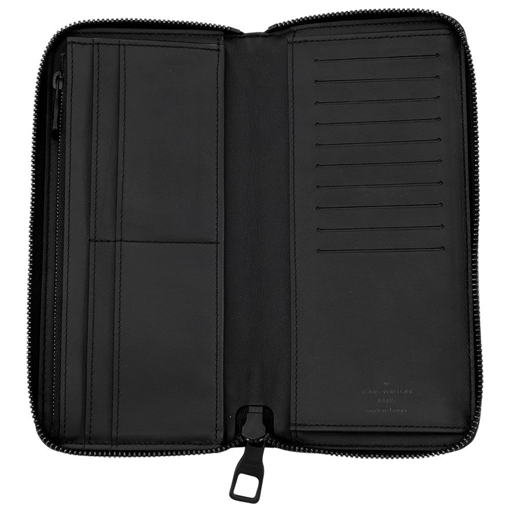 LOUIS VUITTON Zippy wallet Vertical NoirM69047 Taurillon Leather