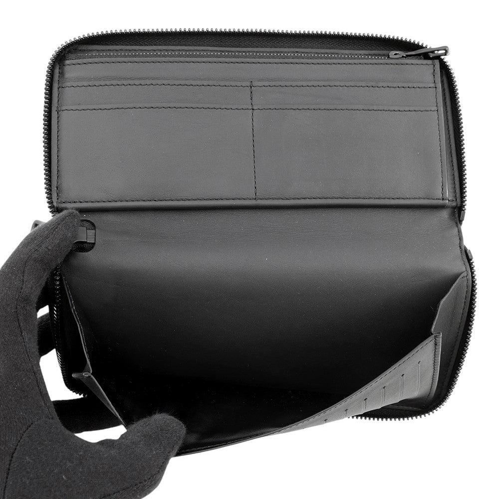 LOUIS VUITTON Zippy wallet Vertical NoirM69047 Taurillon Leather