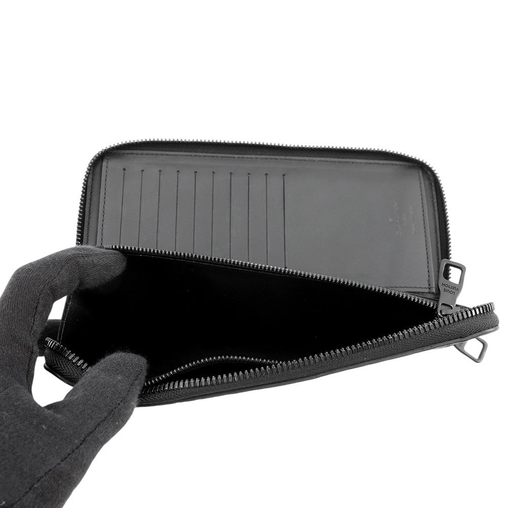 LOUIS VUITTON Zippy wallet Vertical NoirM69047 Taurillon Leather