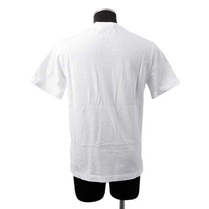 HERMES HEmbroidery Pocket T-Shirt Size S White Cotton100%
