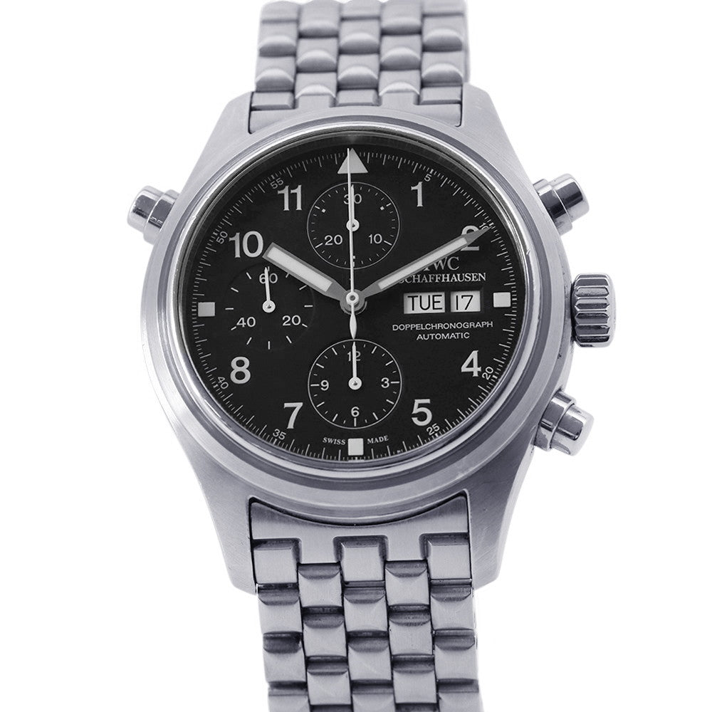 IWC DoppelChronograph W42mm Stainless Steel Black DialIW371319