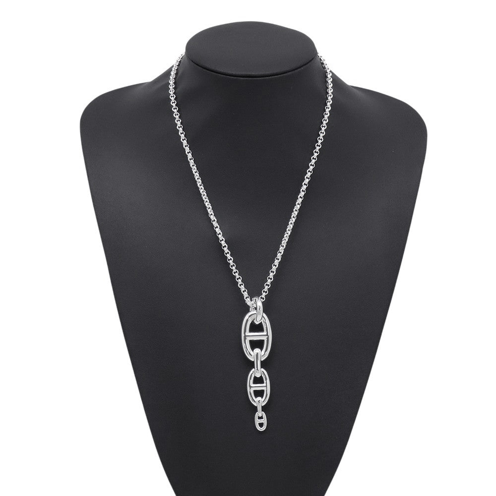 HERMES Chaine d'Ancre Necklace Size GM SV925