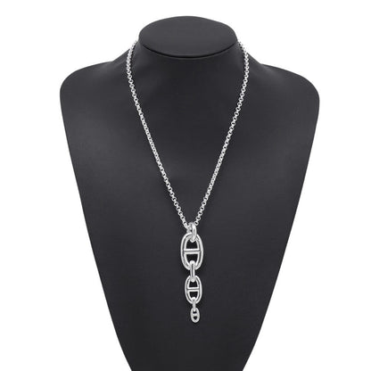 HERMES Chaine d'Ancre Necklace Size GM SV925