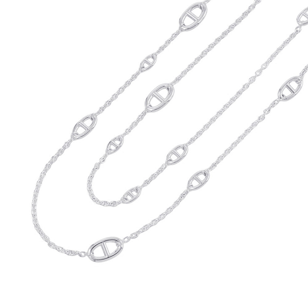 HERMES Chaine d'Ancre Farandole Necklace Size 120 SV925