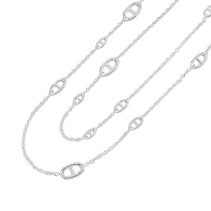HERMES Chaine d'Ancre Farandole Necklace Size 120 SV925
