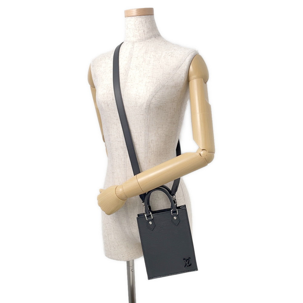 LOUIS VUITTON Petit Sac Plat NoirM69441 Epi Leather