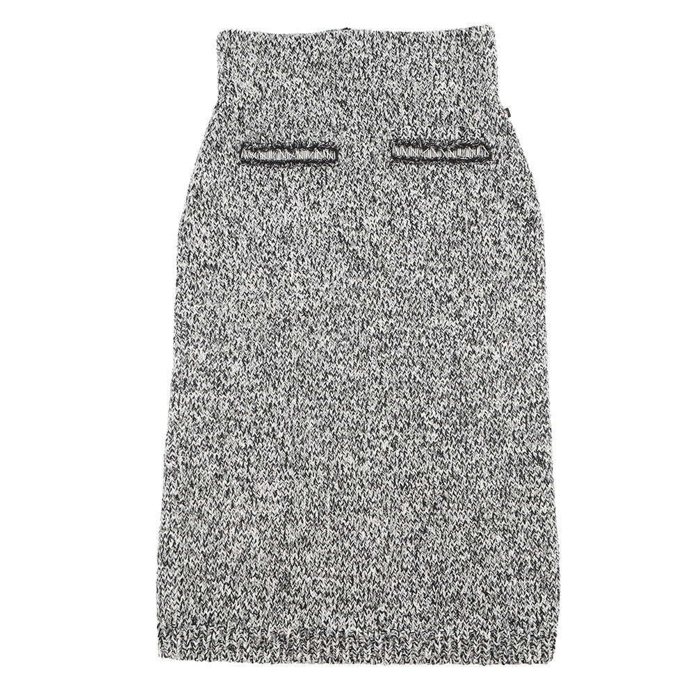 LOUIS VUITTON tight skirt Size M White/Black/Gray Cotton69% Wool 15% Nylon15% Polyurethane1%
