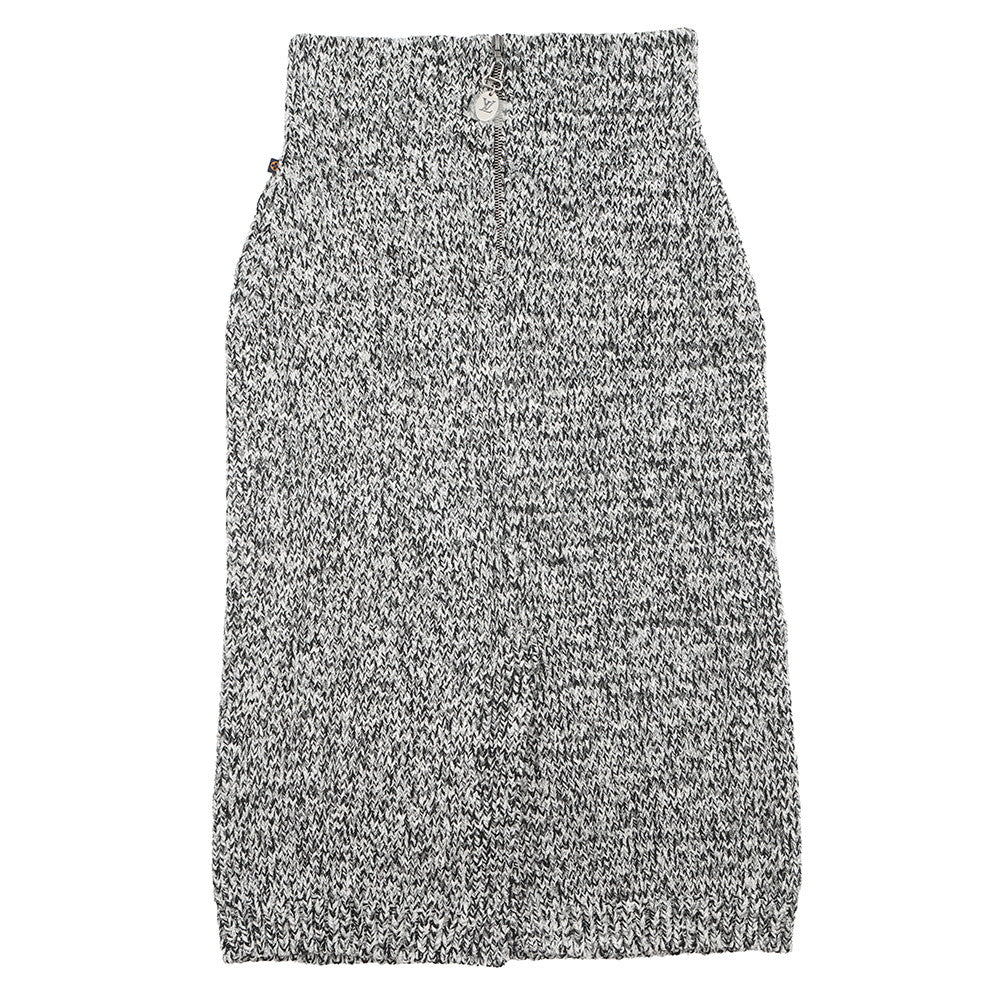 LOUIS VUITTON tight skirt Size M White/Black/Gray Cotton69% Wool 15% Nylon15% Polyurethane1%