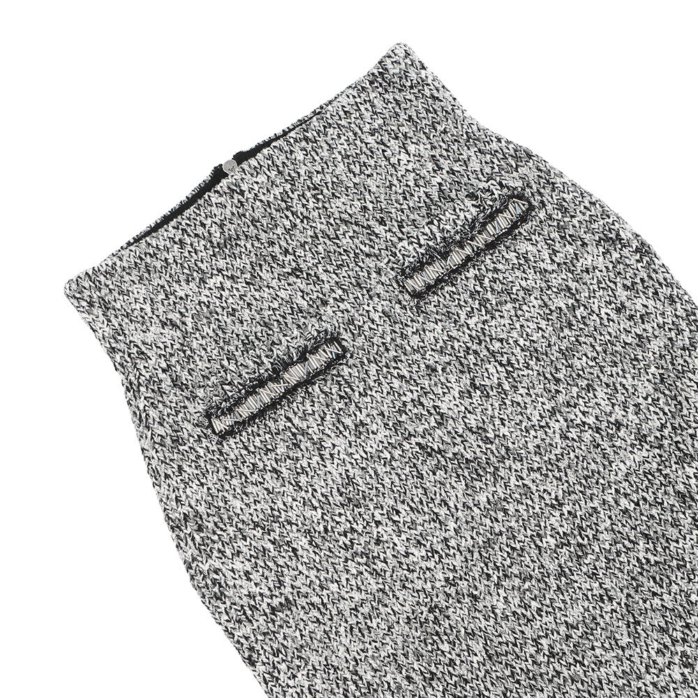 LOUIS VUITTON tight skirt Size M White/Black/Gray Cotton69% Wool 15% Nylon15% Polyurethane1%