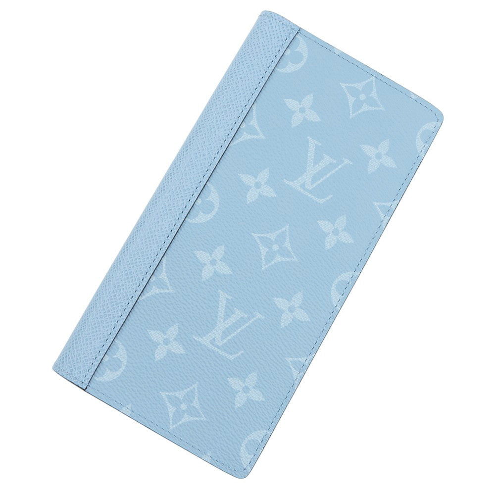 LOUIS VUITTON Portefeuille Brazza NM BlueM30757 Taiga Leather Lama