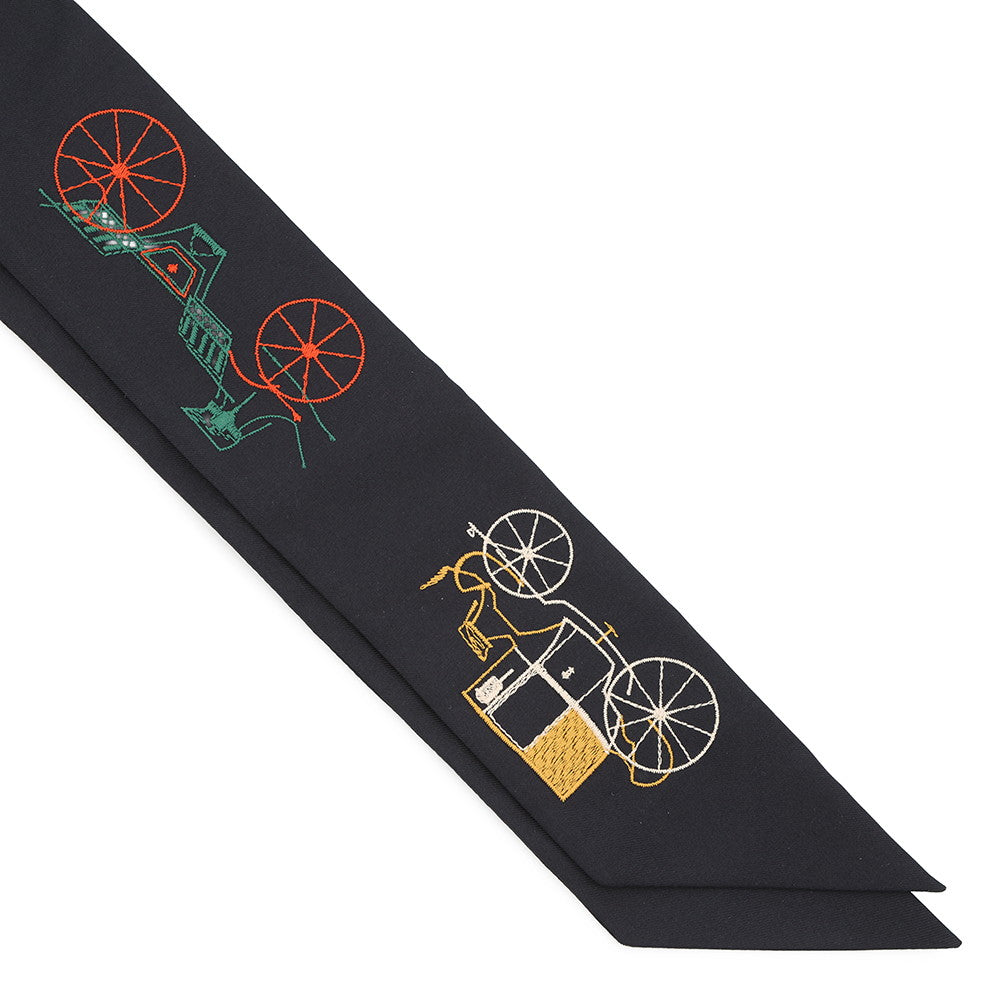 HERMES Twilly Long Twilly Long "A to Berlin" Autumn/Winter 2025 Blue・Noir/Multicolor Silk100%