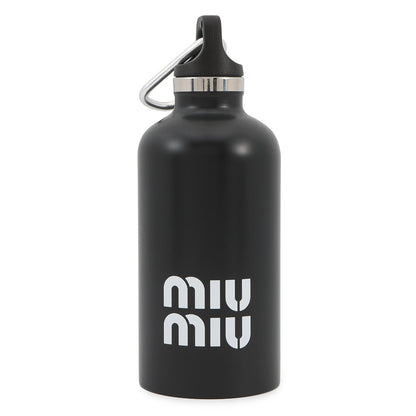 MIUMIU Stainless steel water bottle Black5UH009 Stainless steel Size 350ml
