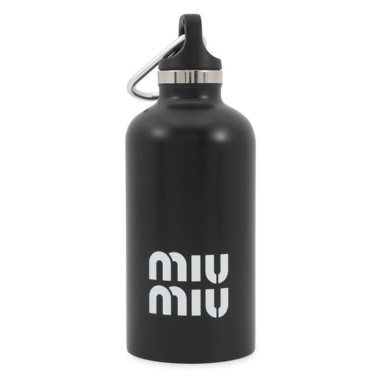 MIUMIU Stainless steel water bottle Black5UH009 Stainless steel Size 350ml