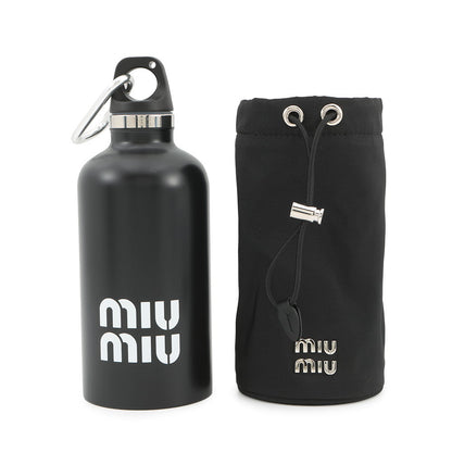 MIUMIU Stainless steel water bottle Black5UH009 Stainless steel Size 350ml