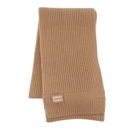 MIUMIU Wool KnitScarf Scarf Beige5FS048 Virgin Wool70% Cashmere30%