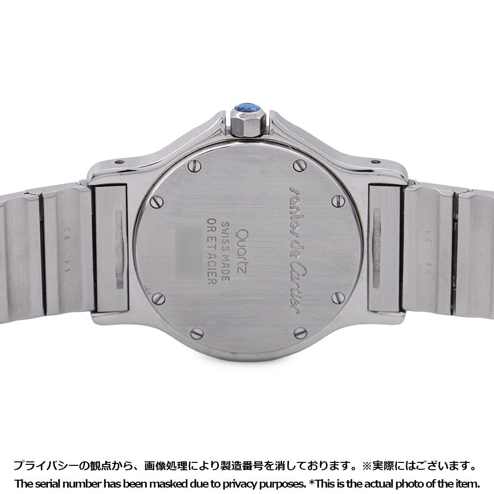 CARTIER Santos Octagon LM W30mm Stainless Steel K18YG Ivory Dial187902