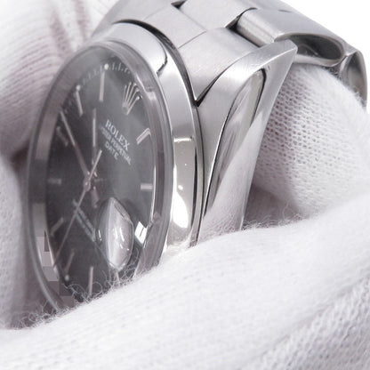 ROLEX Oyster Perpetual Date W34mm Stainless Steel Black Dial15200