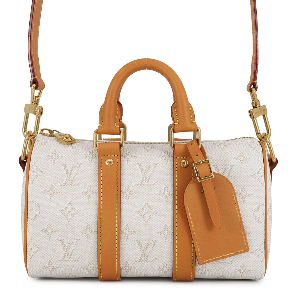 LOUIS VUITTON Keepall Bandouliere Off-whiteM15076 Monogram・Heritage Size 25
