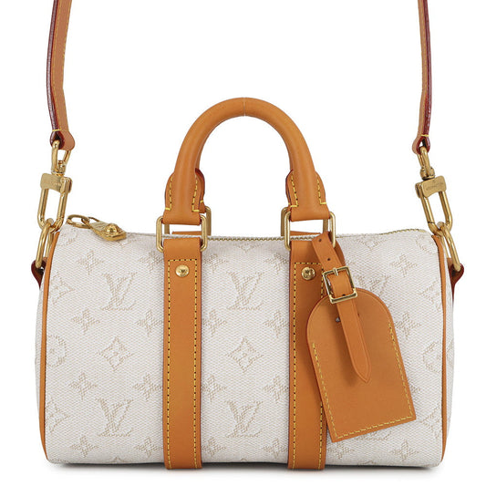 LOUIS VUITTON Keepall Bandouliere Off-whiteM15076 Monogram・Heritage Size 25