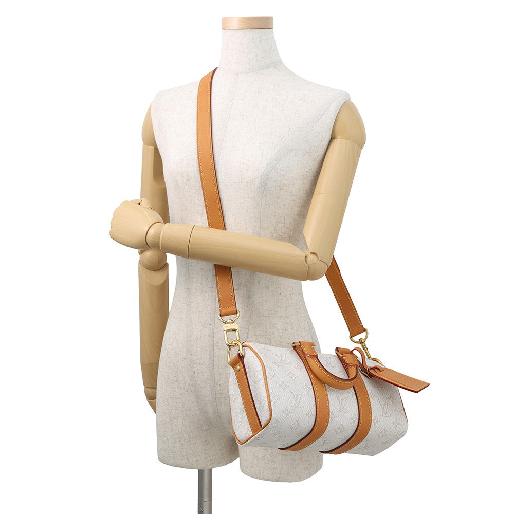 LOUIS VUITTON Keepall Bandouliere Off-whiteM15076 Monogram・Heritage Size 25