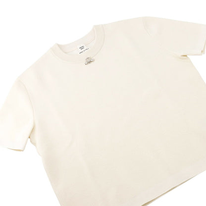 HERMES Short-sleeved knit with "Parfroy Remix" motif Size 36 Blanc NaturelH5H2679D2A334 Silk52% Cashmere27% Nylon20% Polyurethane1%
