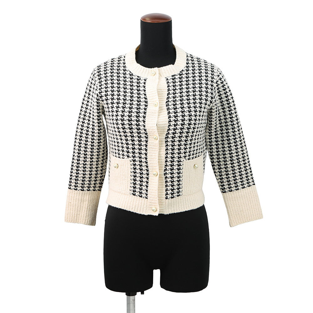 Dior Houndstooth Ensemble Size 34 White/Black354W05AM324 Cotton35% Polyester28% Nylon19%